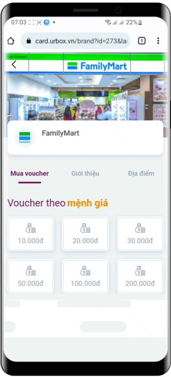 Chọn mệnh giá voucher cần đổi